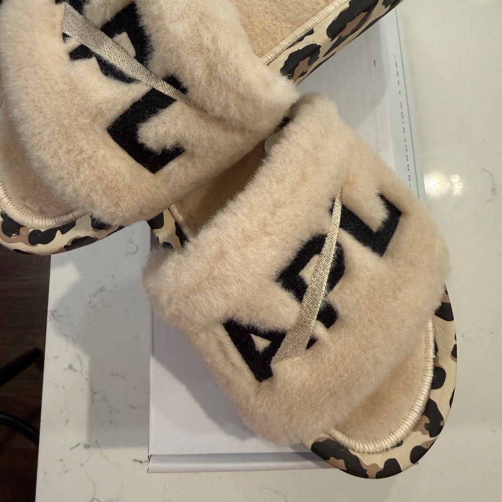 NWT APL Leopard Slides